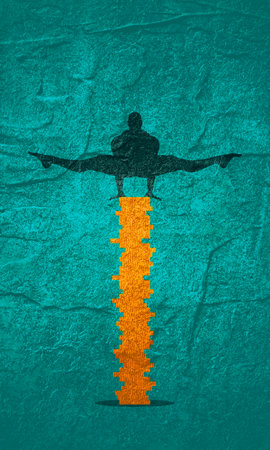 Business financial concept. Risk management challenge. Illustration in flat style