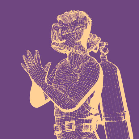 The concept of sport diving or religion.のイラスト素材