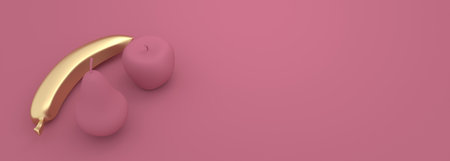 Healthy nutrition concept. 3D renderingの写真素材