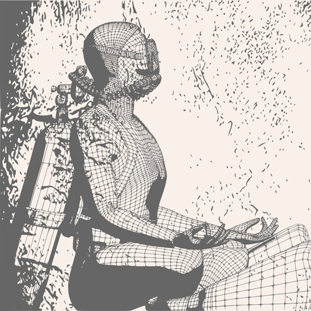 The concept of sport diving.のイラスト素材