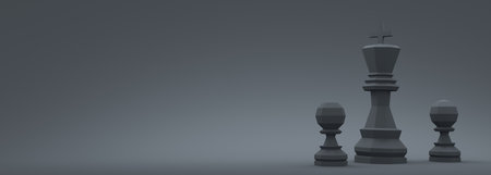 King of chess. 3D Renderingの写真素材