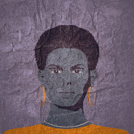 Avatar of young Afro American woman.の写真素材