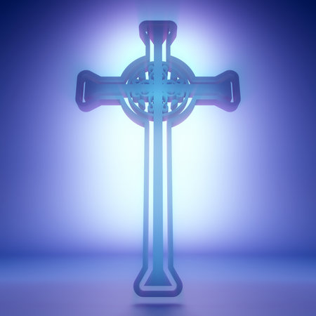 Christianity concept illustration. 3D renderingの写真素材