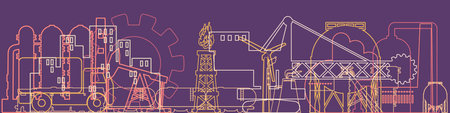 Energy and power icons set. Modern brochure, report or cover design templateのイラスト素材