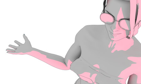 Woman head silhouette. Lady wearing sunglasses. 3D rendering