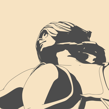 Sexy woman silhouette. Health and fashion concept. Adult female wearing bikiniのイラスト素材