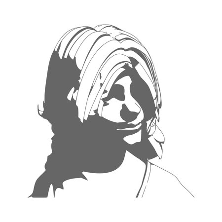 Woman head silhouette.のイラスト素材
