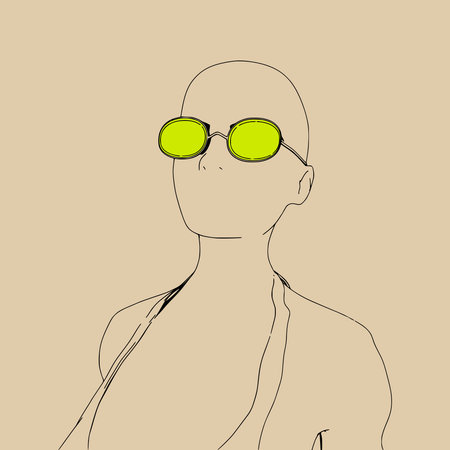 Sexy woman silhouette. Health and fashion concept. Adult female wearing bikiniのイラスト素材