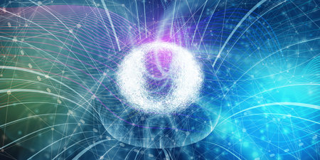 Abstract background with deformed geometry shape. 3D rendering