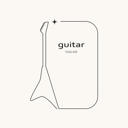 Guitar simple icon for branding, music app and shopのイラスト素材