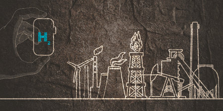 Energy and power icons set. Modern brochure, report or cover design templateの写真素材