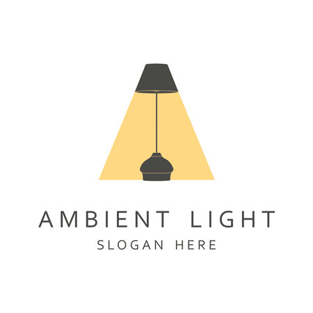 Tall lampshade icon. Emblem design elementのイラスト素材