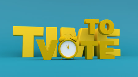 Political concept. Abstract watch. 3D rendering.の写真素材