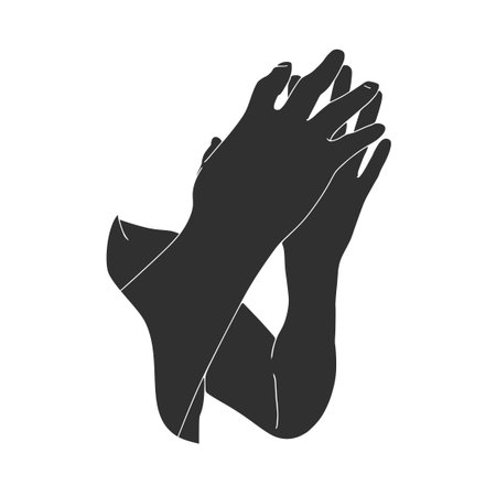 Praying hands gesture.のイラスト素材