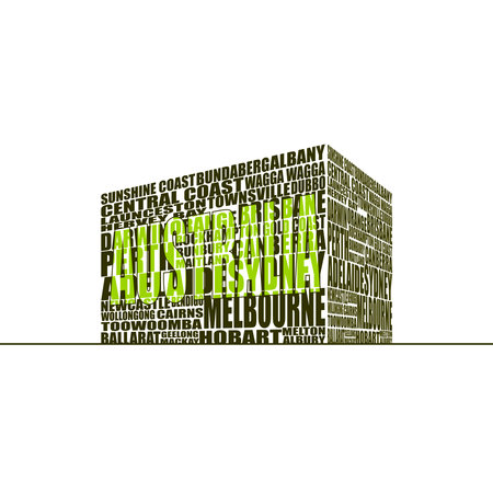 Australian cities listのイラスト素材