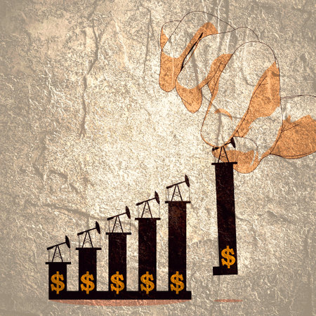 Oil industry and stock market conceptの写真素材