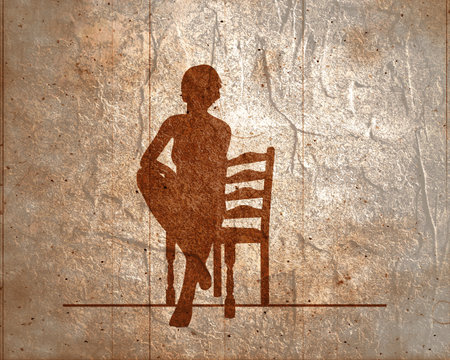 Chair icon. Furniture production emblem.の写真素材