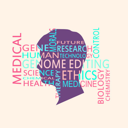 Biochemistry concept. DNA sign. medical research backgroundのイラスト素材