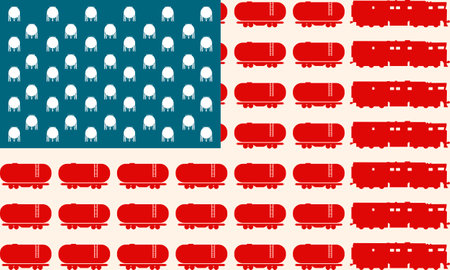 Energy generation and power supply of USAのイラスト素材