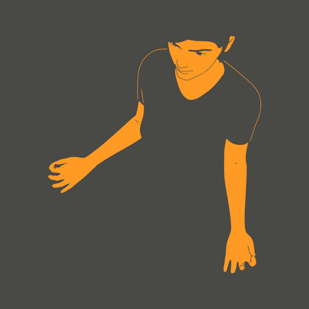 Woman yoga illustration. Health care conceptのイラスト素材