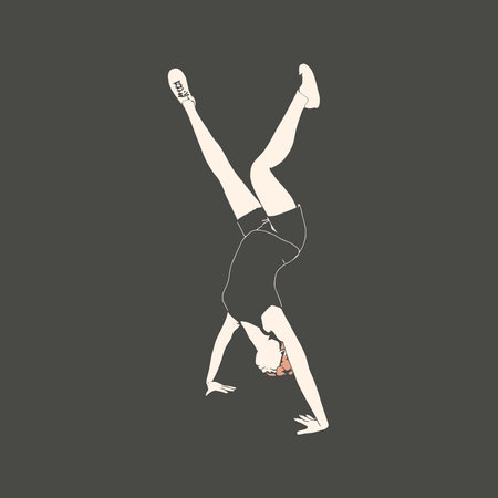 Healthy lifestyle concept. Young sporty woman posingのイラスト素材