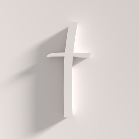Christianity concept illustration. 3D renderingの写真素材