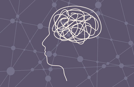 Psychological concept. Chaotic thought processのイラスト素材