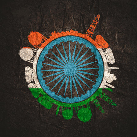 Design concept of natural gas industry.の写真素材