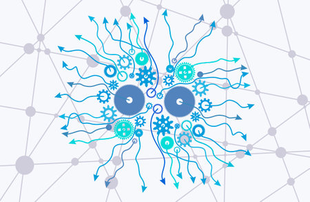 Artificial Intelligence concept. Learning process.のイラスト素材