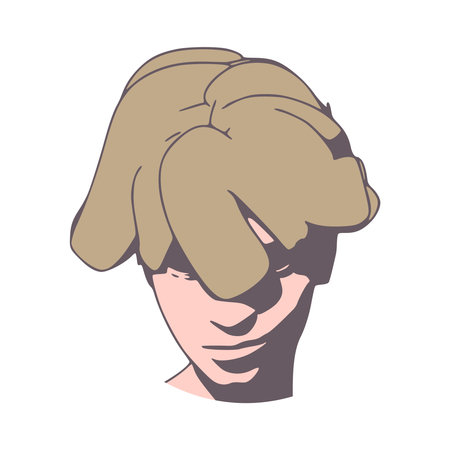 Woman head silhouette.のイラスト素材