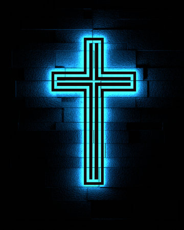 Christianity concept illustration. 3D renderingの写真素材