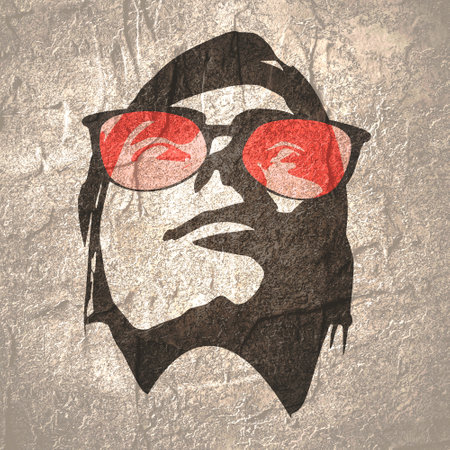 Silhouette of a female head.の写真素材