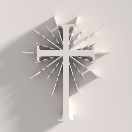 Christianity concept illustration. 3D renderingの写真素材