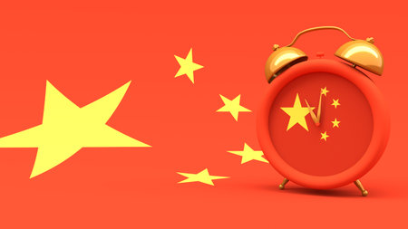 Abstract vintage clock. 3D rendering.の写真素材