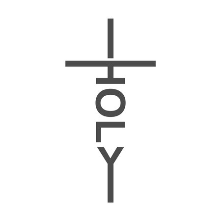 Illustration with the word holy forming a crucifix.のイラスト素材