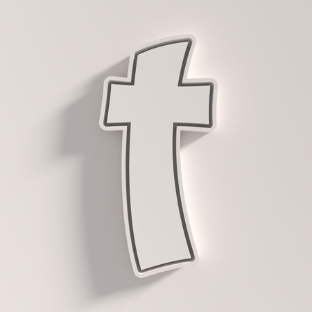 Christianity concept illustration. 3D renderingの写真素材