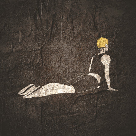 Healthy lifestyle concept. Young sporty woman posingの写真素材