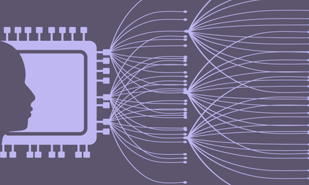 Artificial Intelligence concept.のイラスト素材