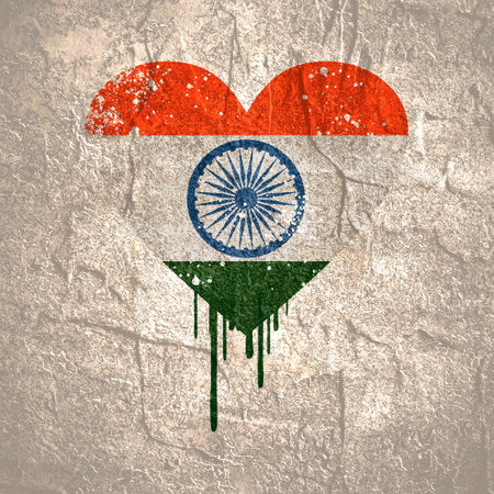 Flag of India design. Concept of travelの写真素材