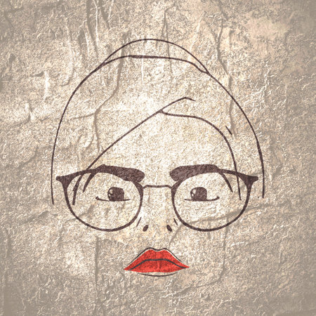 Silhouette of a female head.の写真素材