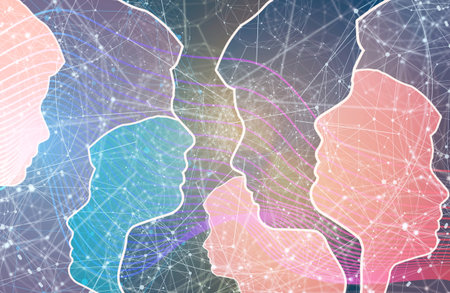 Social and business concept. Global communication and relationships