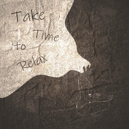 Woman yoga illustration. Health care conceptの写真素材