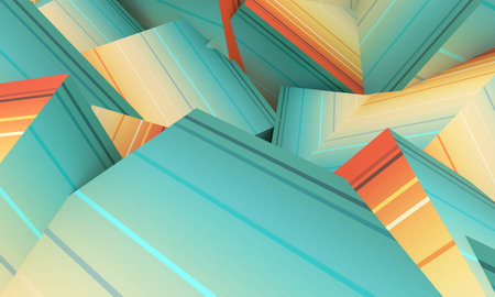Cube shapes pattern. Abstract minimalistic scene with geometric forms. 3D rendering