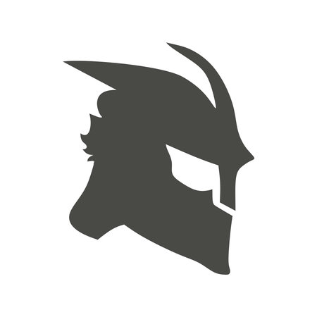 Ancient helmet emblem for brandingのイラスト素材