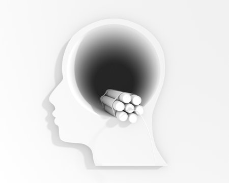 Business and psychology concept. 3D renderingの写真素材