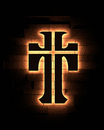 Christianity concept illustration. 3D renderingの写真素材