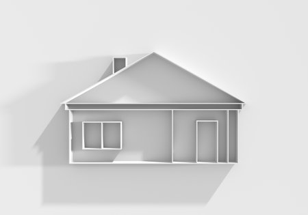 Suburban house. For web design and application interface. Real estate business illustration. 3D renderの写真素材