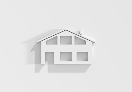 Suburban house. For web design and application interface. Real estate business illustration. 3D renderの写真素材