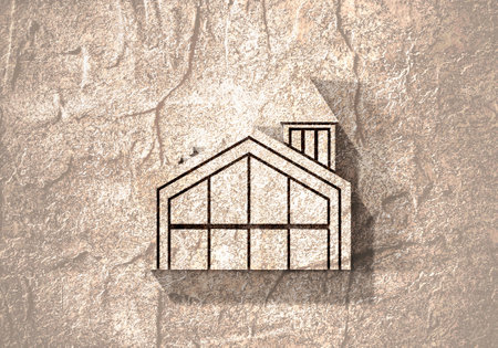 Suburban house. For web design and application interface. Real estate business illustration.の写真素材