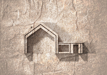 Suburban house. For web design and application interface. Real estate business illustration.の写真素材